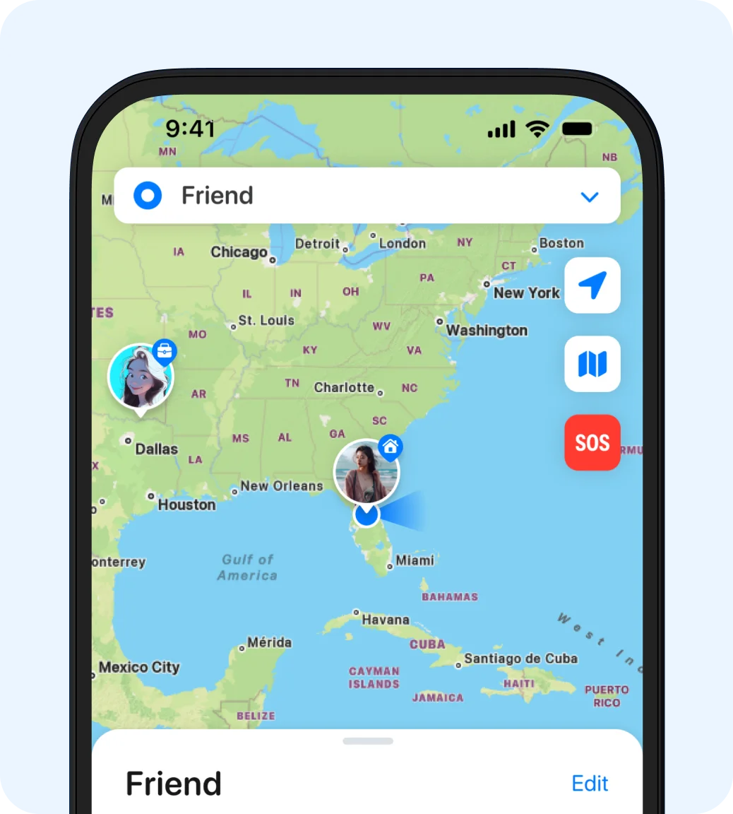 Emergency SOS feature in Closr app