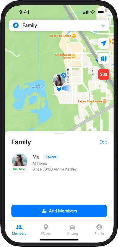 Add a family member in Closr app