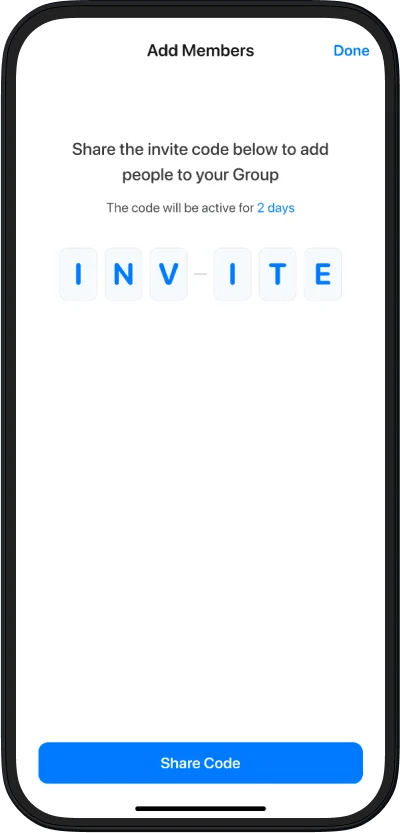 Create a private group in Closr app