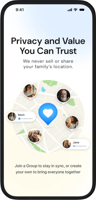 Privacy controls in Closr app